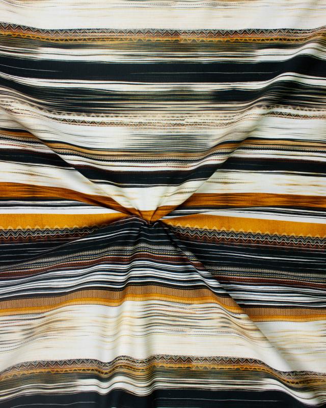 Jersey Rayures Moutarde - Tissushop